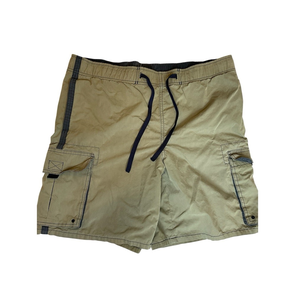 LL Bean Swim Trunks Cargo Safari Style Men's Size Medium Drawstring